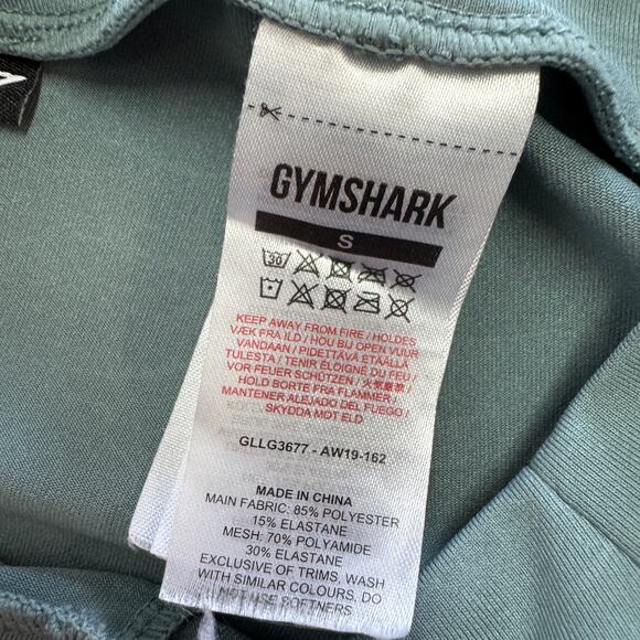 Gymshark Leggings Womens Small Blue Green Stormy Turquoise Lustre - Picture 6 of 10